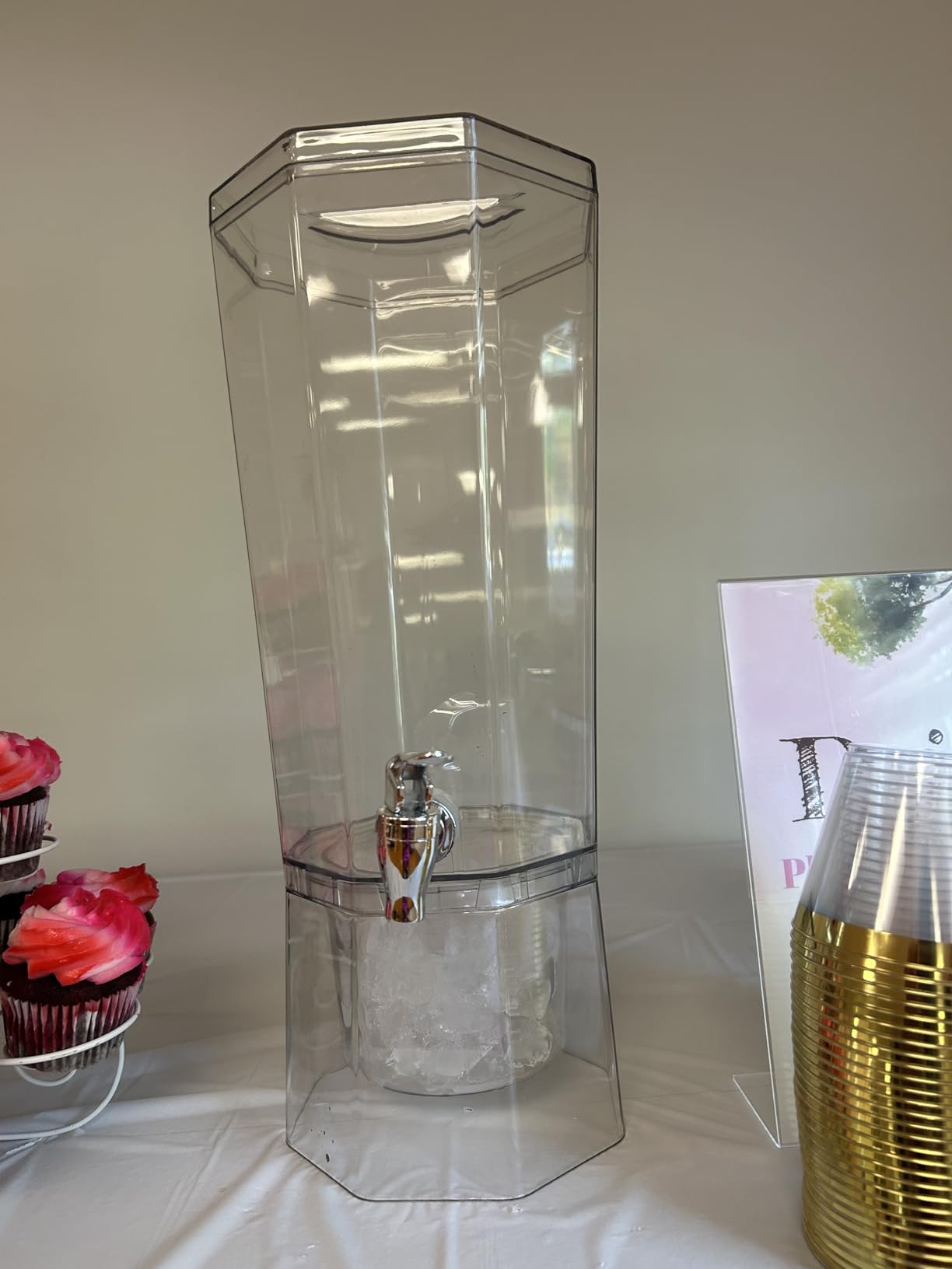 Lifewit 1 Gallon Drink Dispenser for Party with Leak-Proof Spigot, 2 Pcs | BPA Free Plastic, Removable Stand for Fridge Storage, Beverage Container for Juice/Tea/Lemonade Stand, Soda & Mimosa Bar customer photo 1