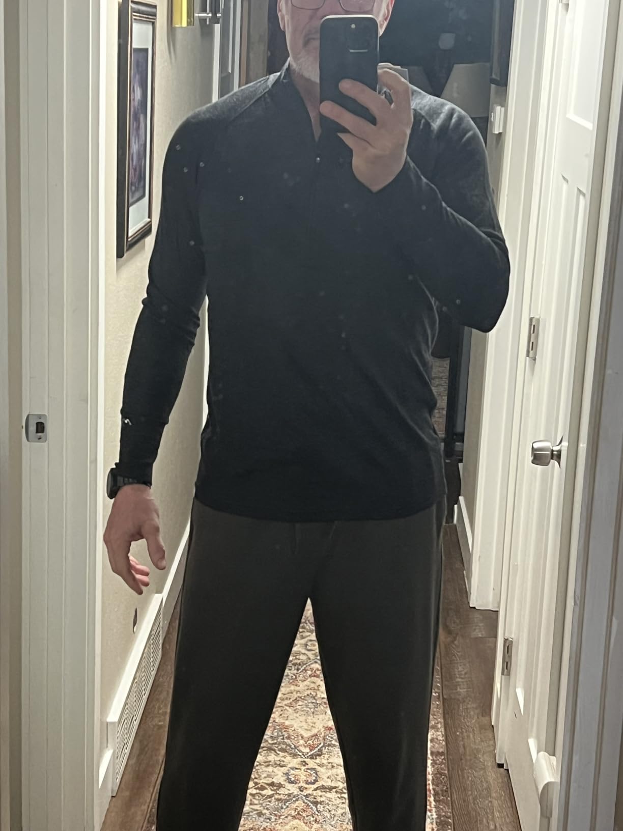 100% Merino Wool Half Zip Sweater Men - Quarter Zip Thermal Base Layer customer photo 1