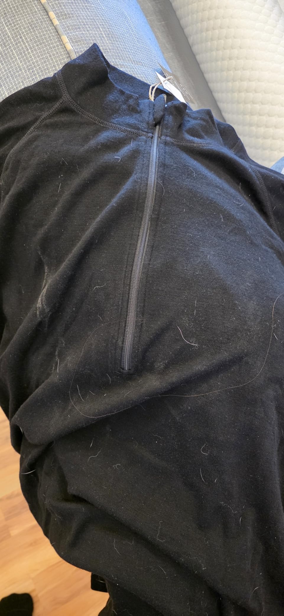 100% Merino Wool Half Zip Sweater Men - Quarter Zip Thermal Base Layer customer photo 2