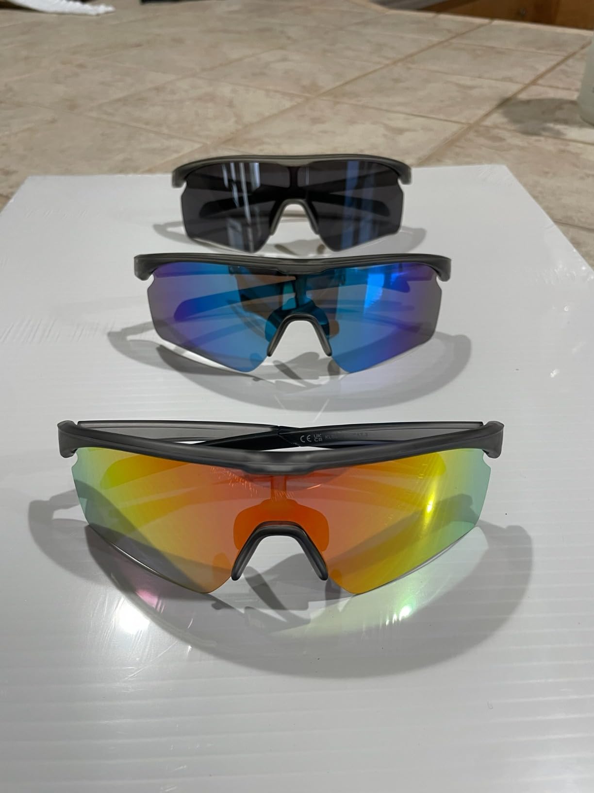 Polarized Sports Sunglasses for Men Women, UV400 One-Piece Lens Sport Shades for Baseball, Running, Cycling, Fishing customer photo 1