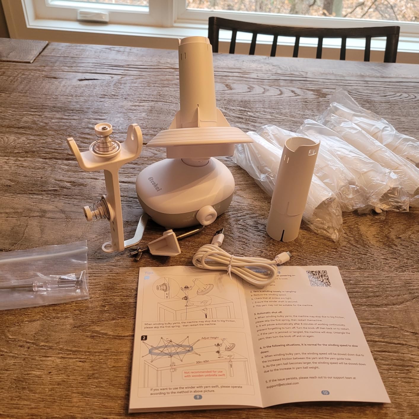 Electric Yarn Winder M1 & 18pcs Ball Tube Set for Tangle-Free Cake customer photo 2