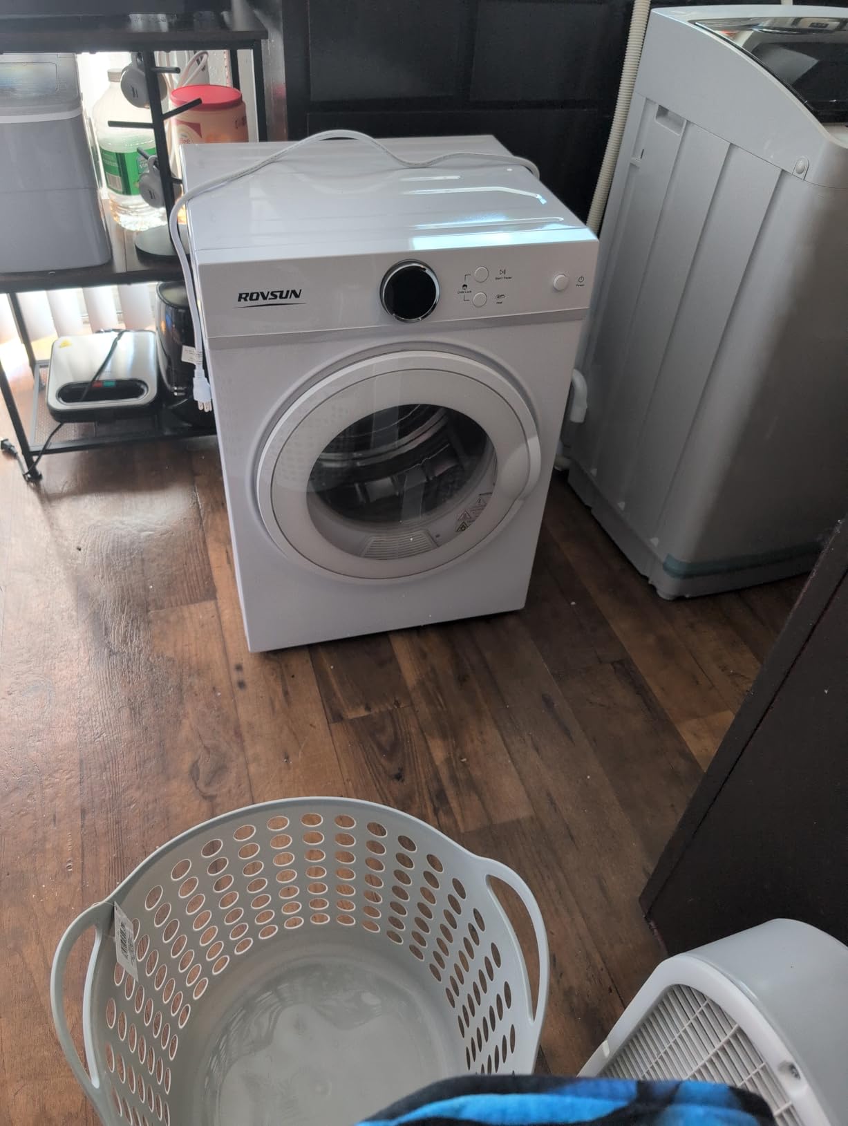 ROVSUN 1.8 Cu.Ft Portable Dryer for Laundry, Electric Clothes Dryer | 120V 1020W, Front Load, Electronic Screen Control, Stainless Steel Tub, Electric Dryer for Apartment, Dorm, Home customer photo 2