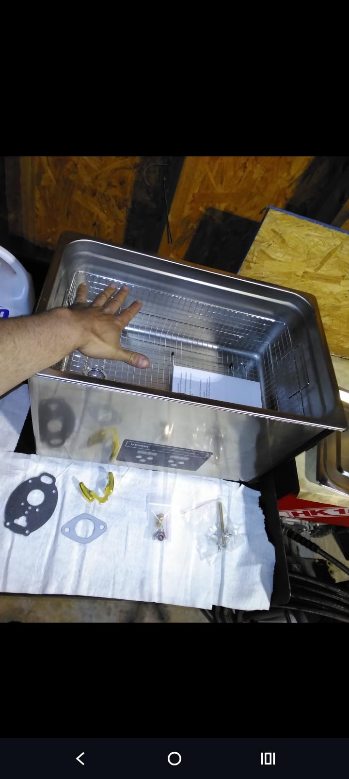 VEVOR 15L Ultrasonic Cleaner, Professional Ultrasonic Cleaner Machine with Cleaning Basket & Digital Display, 240W Stainless Steel 40kHz Industrial Cleaning Machine for Parts, Carburetors, Instruments customer photo 1