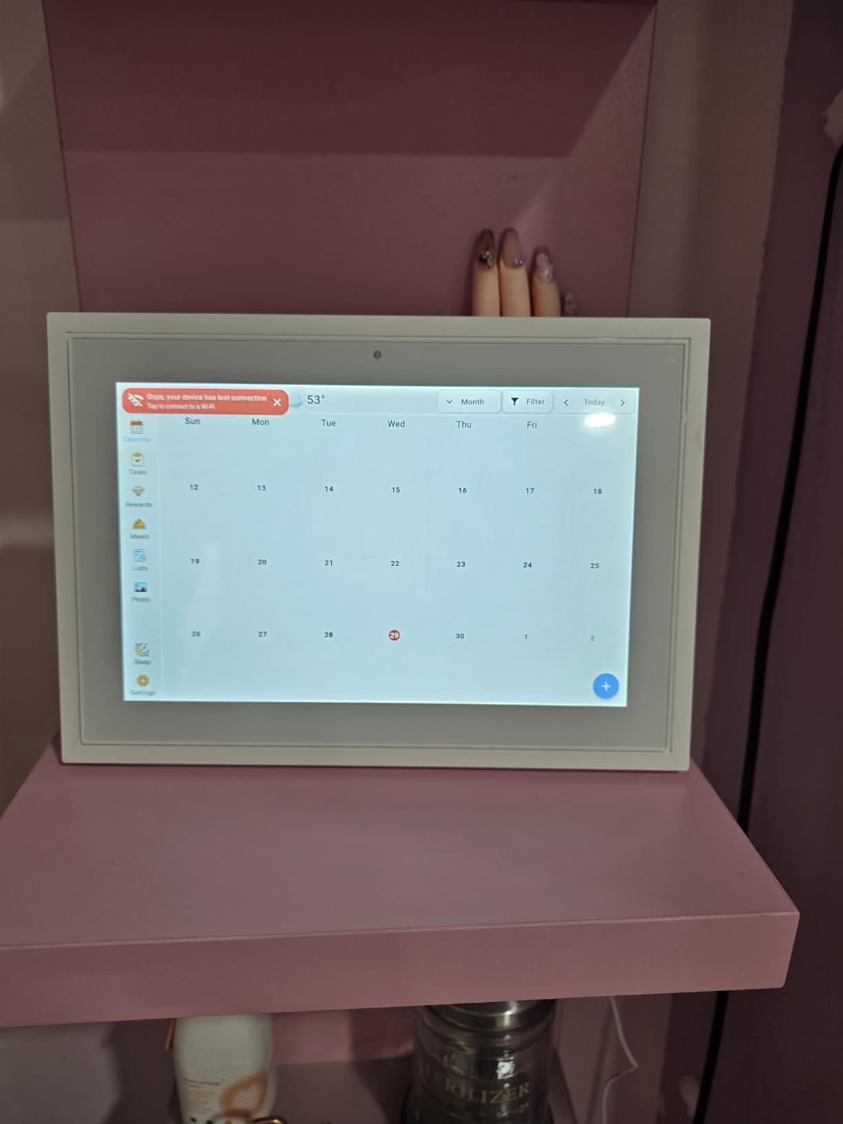 Digital Calendar 10.1 Inch Wall Plan Touch Screen WiFi picture esay to use customer photo 1