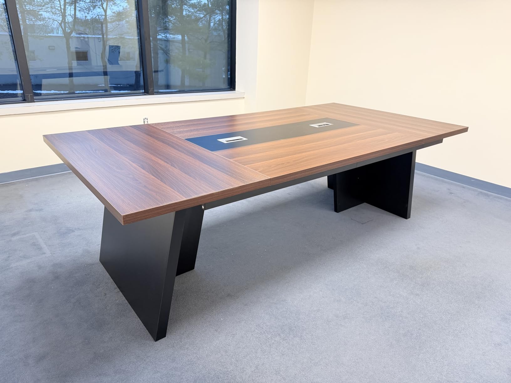 Tribesigns 8ft Conference Table, Large Office Conference Table for 8-10 Person, Business Seminar Furniture for Conference Room customer photo 1