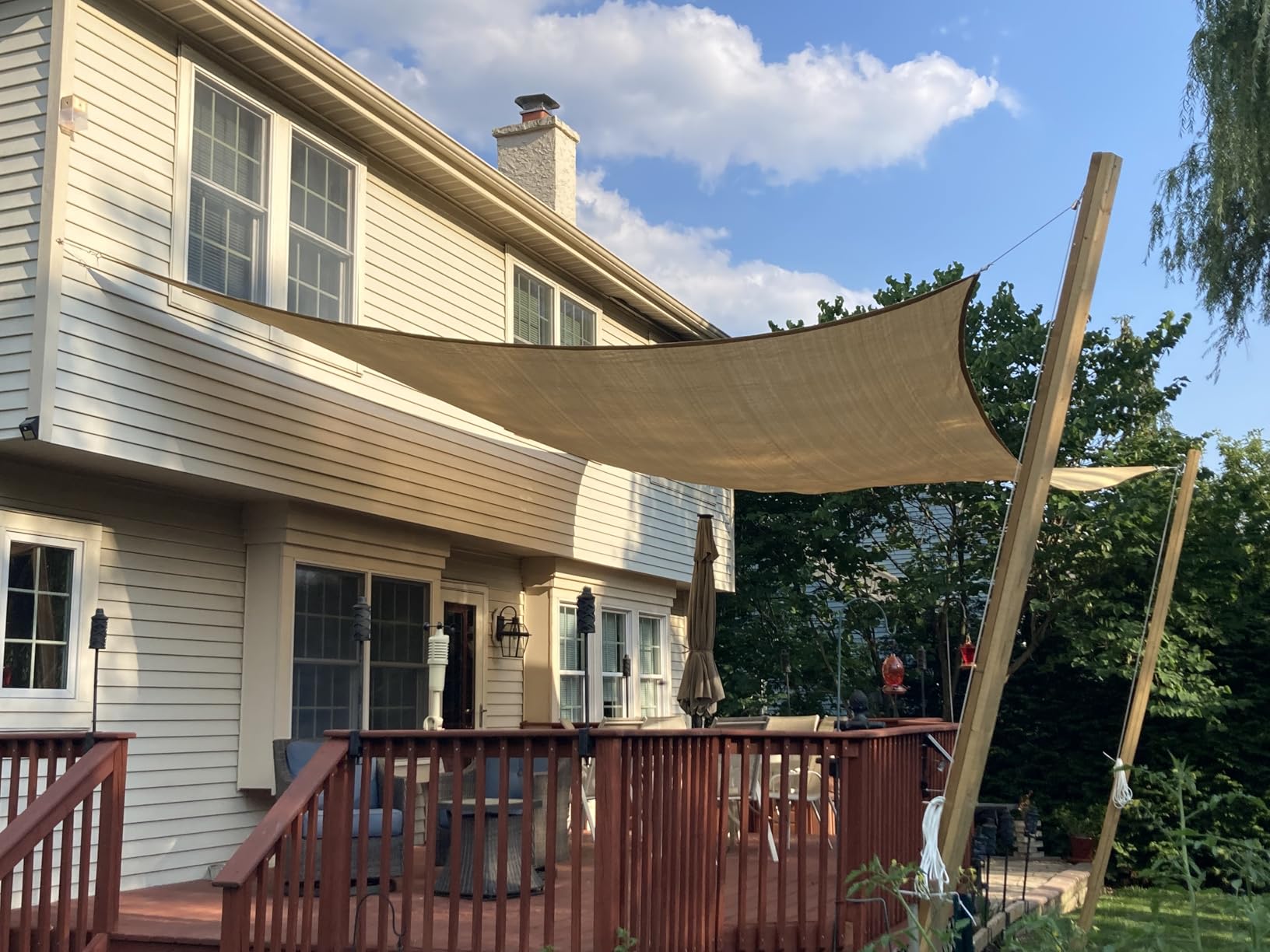 Upgraded with High-Strength Steel Cable Edges 20' x 26' Sun Shade Sail Sand Rectangle, Heavy Duty UV Blockage Outdoor Cover with Steel Wire Edges for Patio Garden customer photo 1