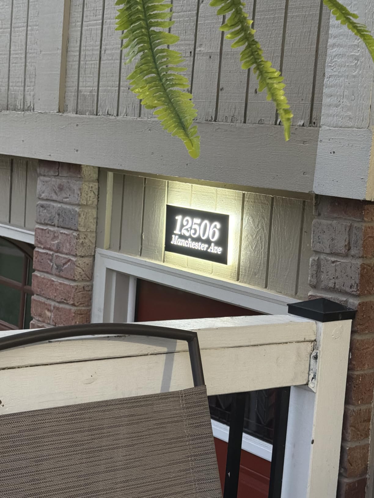 Custom Lighted Address Sign, Personalized LED House Numbers for Outside | Solar or Plug-in Power Options, Waterproof Illuminated Address Plaque for Yard, Home, Garage & Driveway customer photo 1