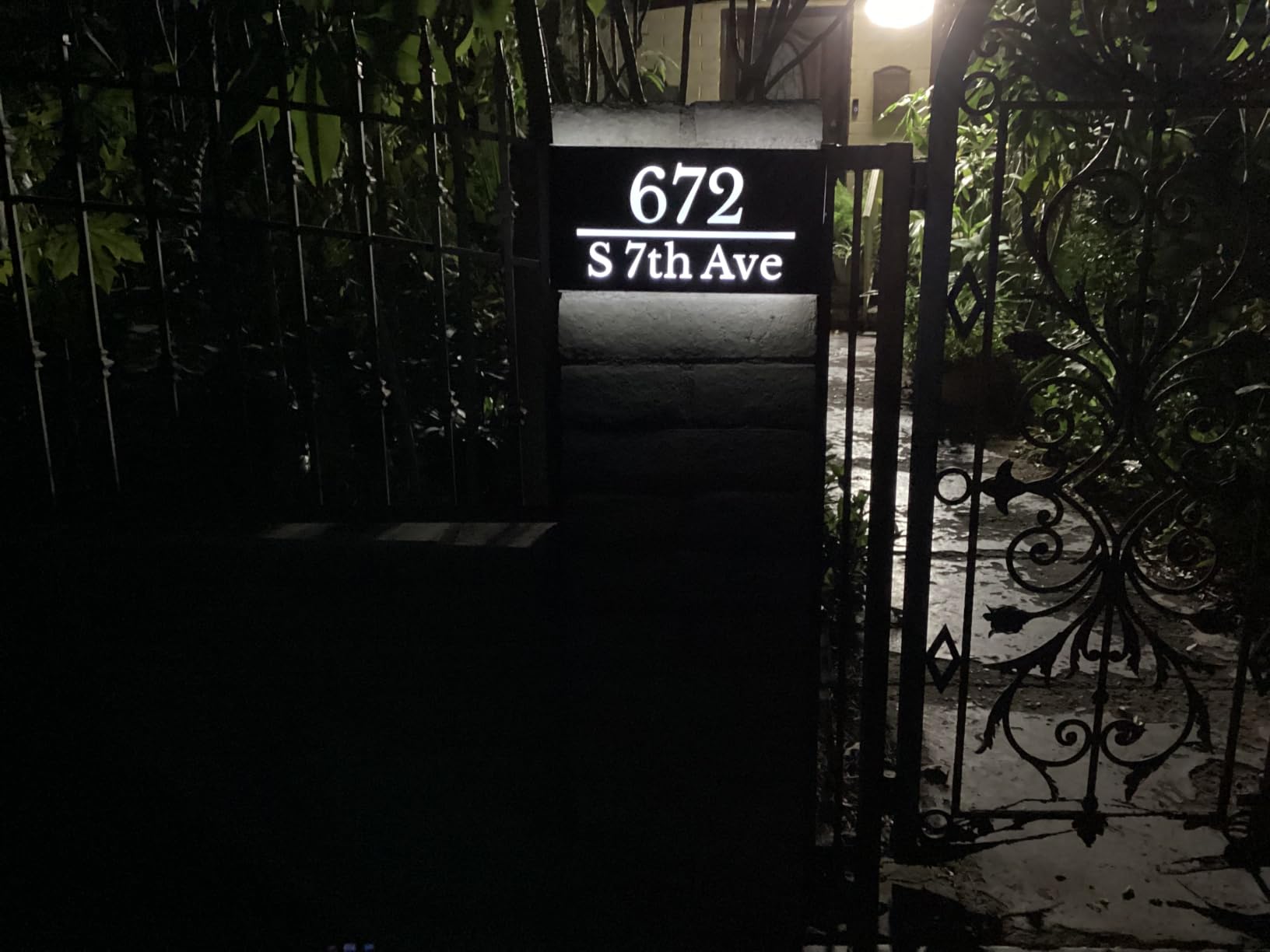 Custom Lighted Address Sign, Personalized LED House Numbers for Outside | Solar or Plug-in Power Options, Waterproof Illuminated Address Plaque for Yard, Home, Garage & Driveway customer photo 2