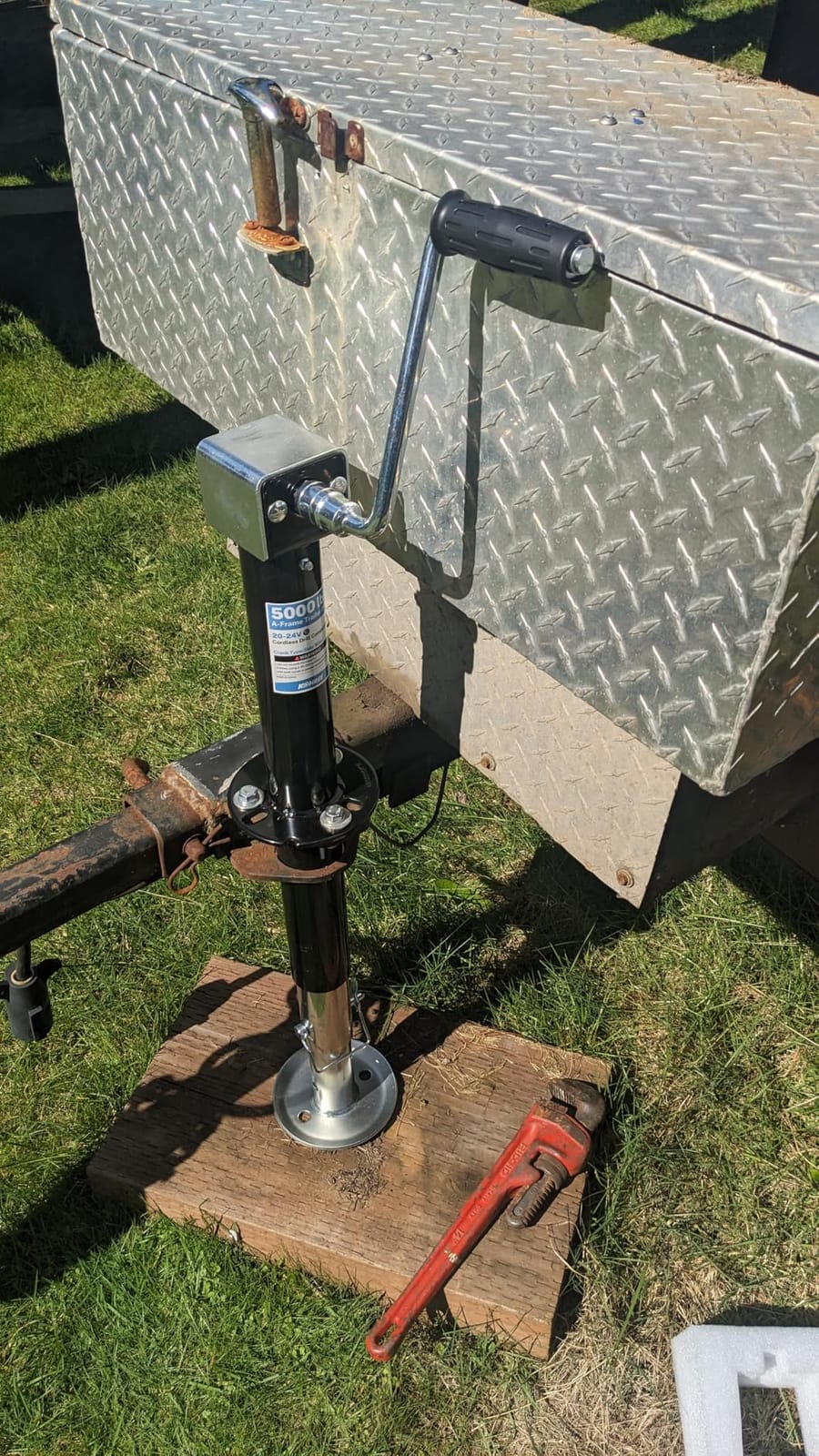 Kohree 5000 lbs Trailer Jack, 20-24V Electric Drill-Operated Fast Lifting | Adjustable Drop Leg, 25