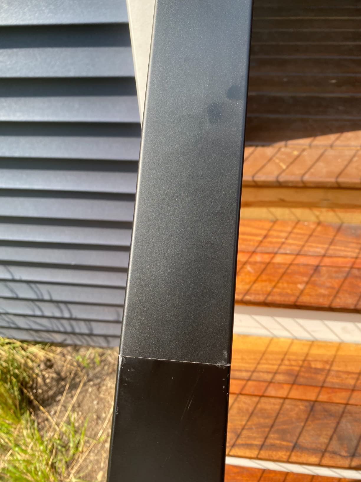 Muzata 4Pack 8ft Black Aluminum Cable Railing Handrail Rectangular HL10 | Top Rail for Deck & Stairs, Ideal for Coastal Areas, Extension Connector and User Guide Included, Length Adjustable customer photo 2