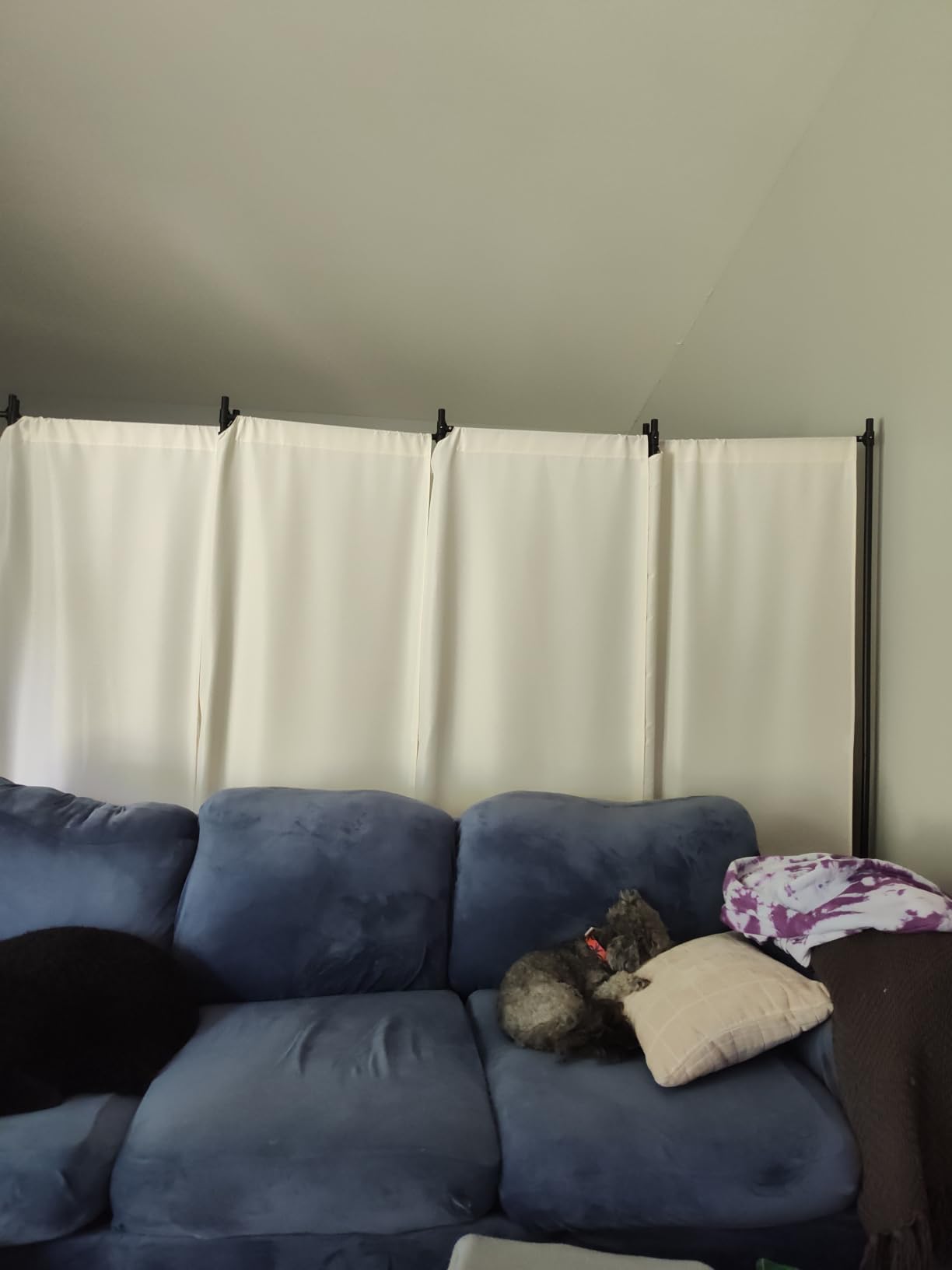 6 Panel Room Divider with Lockable Wheels, 147