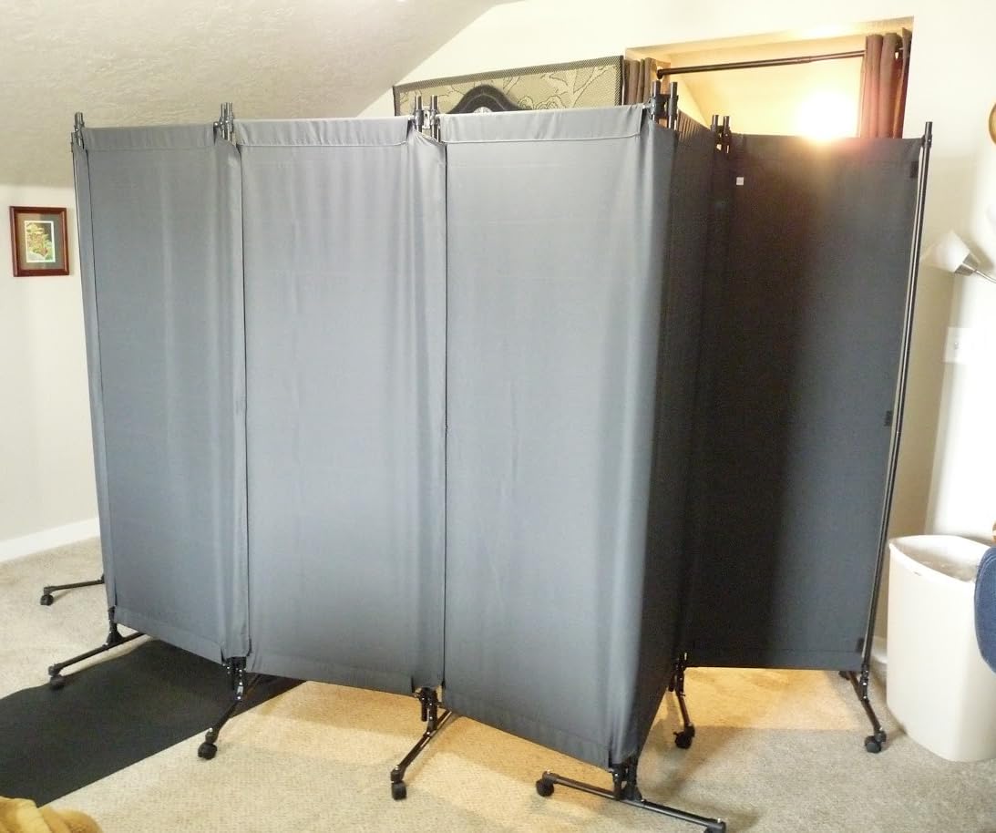 6 Panel Room Divider with Lockable Wheels, 147