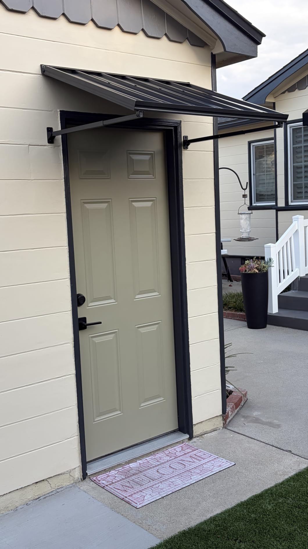 Kozyard Adjustable Door Window Awning – 4-Level Tilt, 42