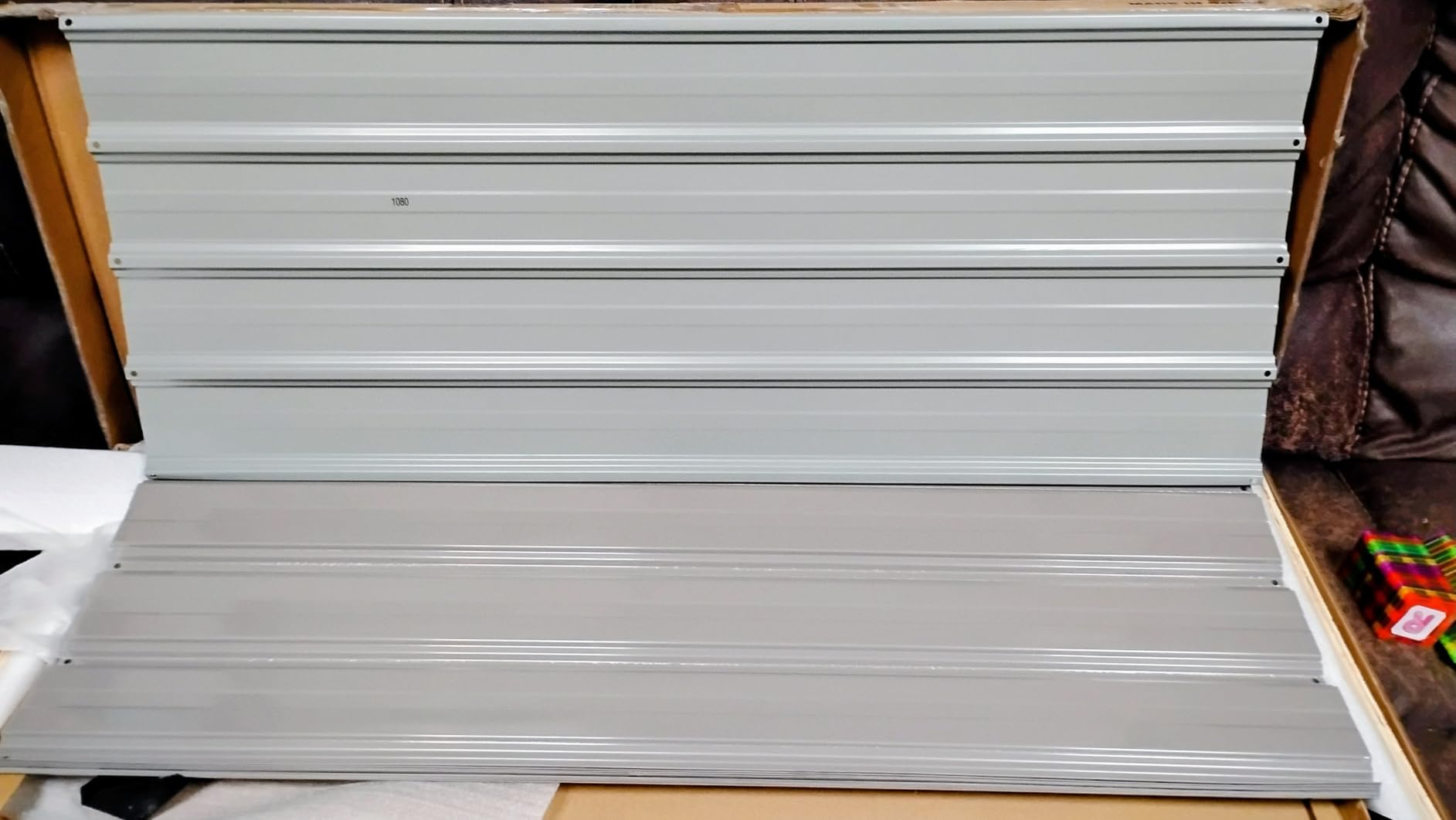 10pcs Metal Roofing Panels, 60.63'' L ×17.72'' W 72.98 ft² Corrugated Metal Sheets, Galvanized Steel Roof Fence Panels for Mobile Homes, Garages, Chicken Coop, Sheds, Stables, Patio, Black customer photo 1