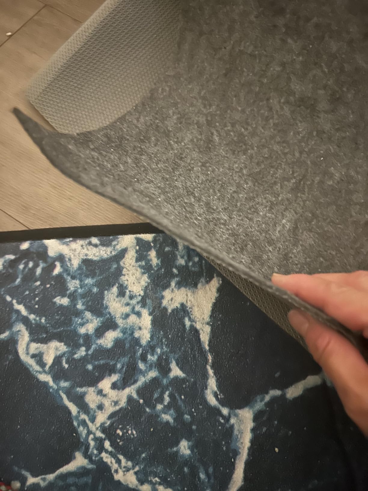 Non-Slip Rug Pad 9' x 12' – Felt & Rubber Underlay in Dark Gray, Waterproof & Grippy for Hardwood, Tile, Laminate Floors, Prevents Slipping & Bunching customer photo 2