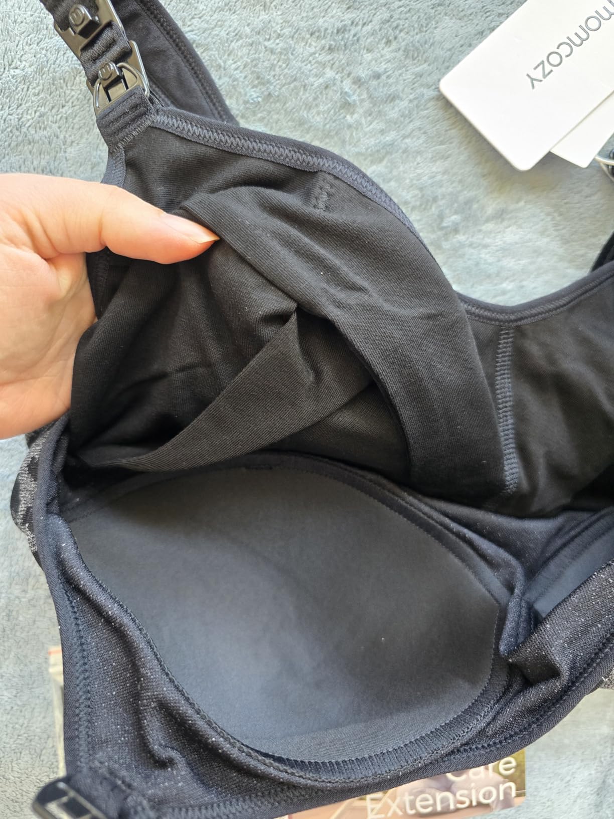 Momcozy Pumping Bra Hands Free, All-in-One Nursing & Pumping Seamless Bra for Wearable & Flange Pumps customer photo 2