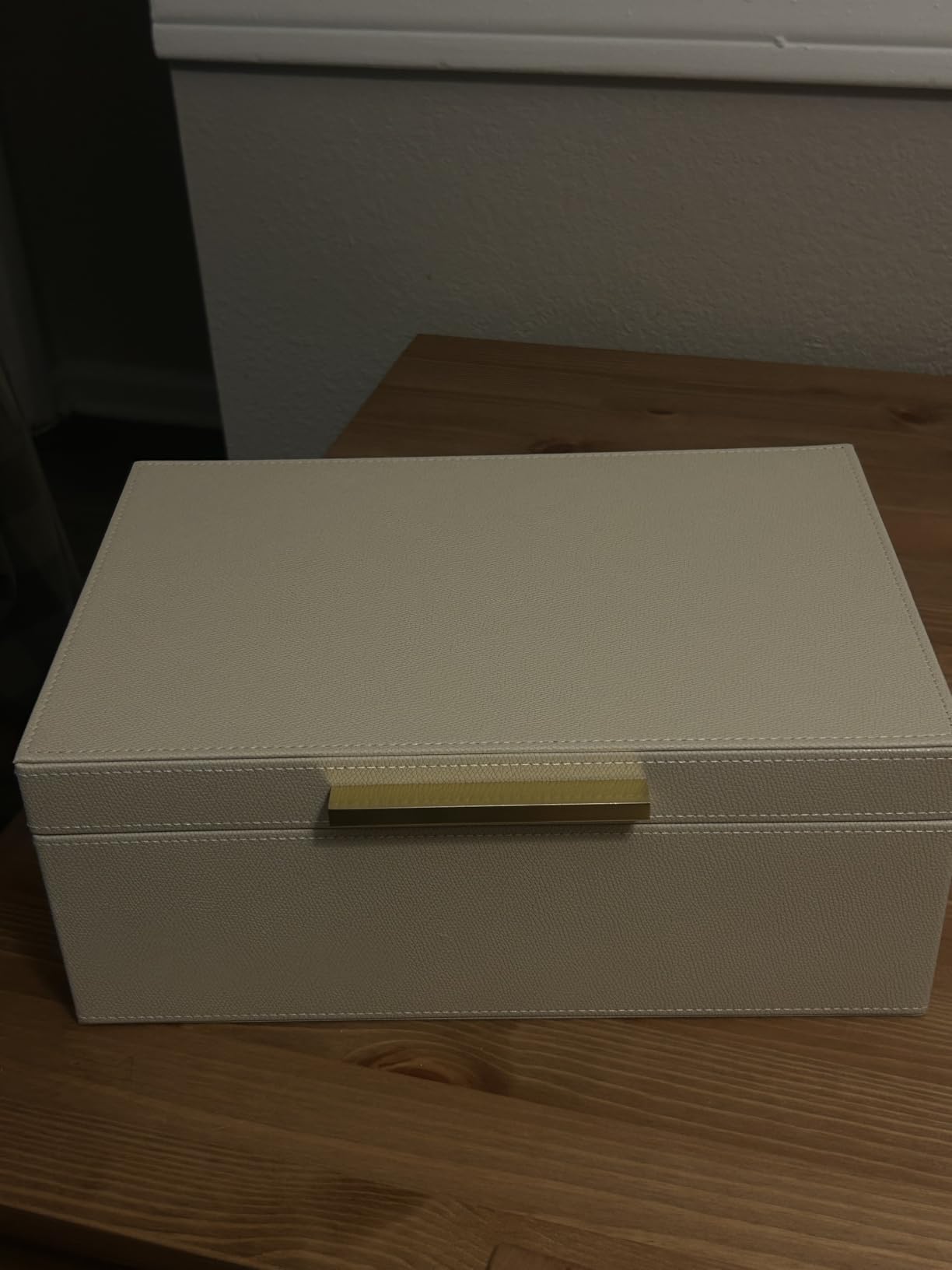 Decorative Photo Storage Box - PU Leather Organizer for 1200 4x6 Photos | Sturdy Scrapbook Storage Containers with Dividers and Lid - Portable Box Safely Stores Your Pictures customer photo 2