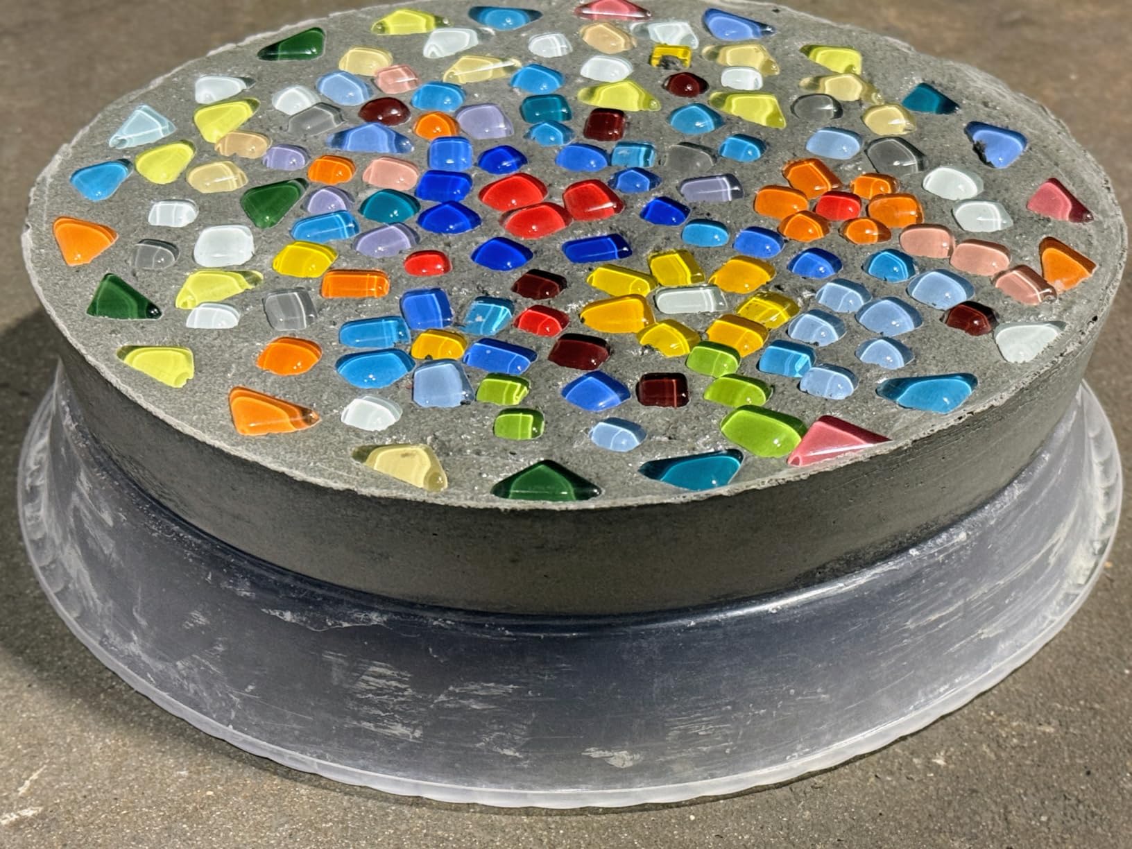 10in Round Stepping Garden Stones Kit for Kids Family DIY Craft Gifts - Cement Mix & Molds, Letter Stamps, Mosaics, Mat & All Need, Make Handprint Footprint Stepping Keepsake Stones Outdoor customer photo 2