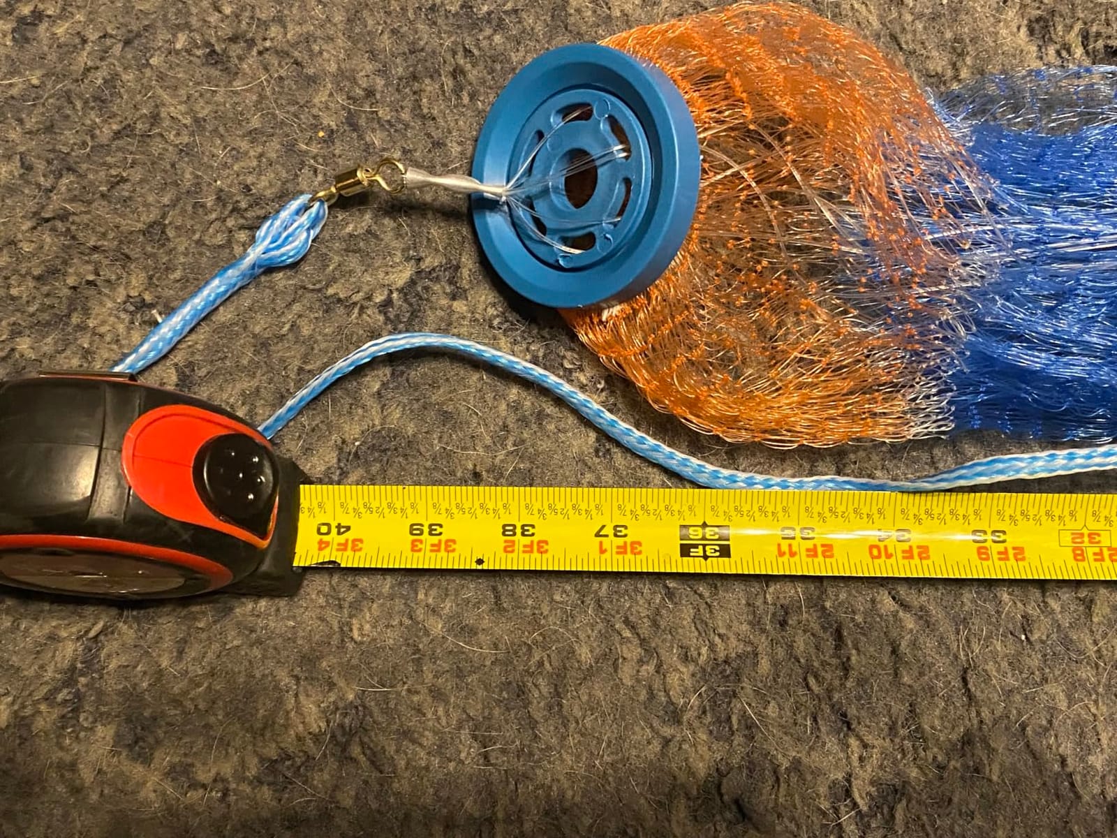 Fishing Cast Net for Kids, Colorful Throw Net for Freshwater & Saltwater | Eco-Friendly Lead Weights, 3/8inch Mesh Size, 0.8/LB Per ft, 3/4.5 Ft Radius Casting Net customer photo 2