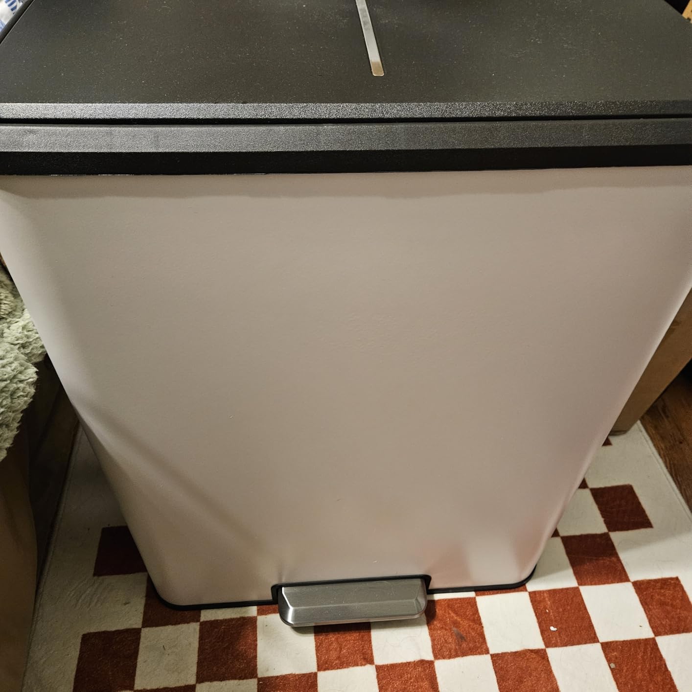 GarveeHome 16 Gal Dual Trash Can, Step Trash & Recycle Bin Combo | Step Pedal Operation, Silent-Close Lid, Removable Inner Buckets, Fingerprint-Resistant Stainless Steel customer photo 1