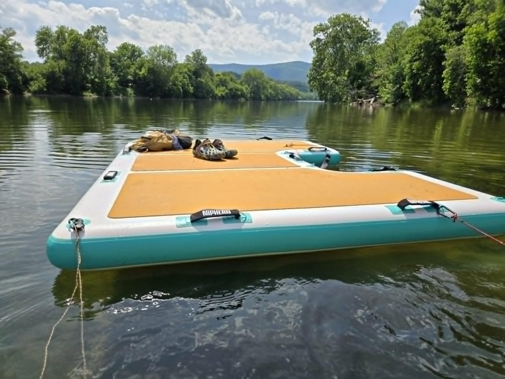 Niphean Floating Dock, Non-Slip Inflatable Dock with Upgraded Ladder | Sturdy Floating Docks for Lakes, Durable Floating Island for Families, Portable Carry Bag, 8x6ft/ 8x10ft customer photo 1