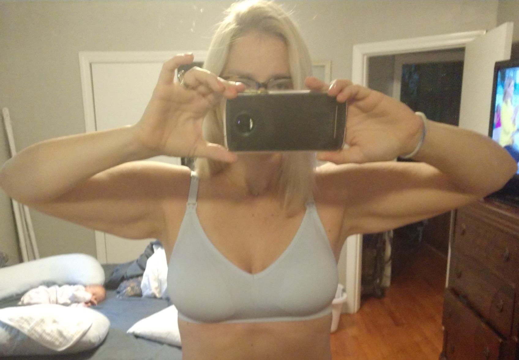 HOFISH Hands-Free Pumping & Nursing Bra, Soft All-Day Comfort & Support | Wire-free comfort, flexible fit, hands-free pumping bras, nursing-ready, secure pump hold, for home or work, fits major pumps customer photo 1
