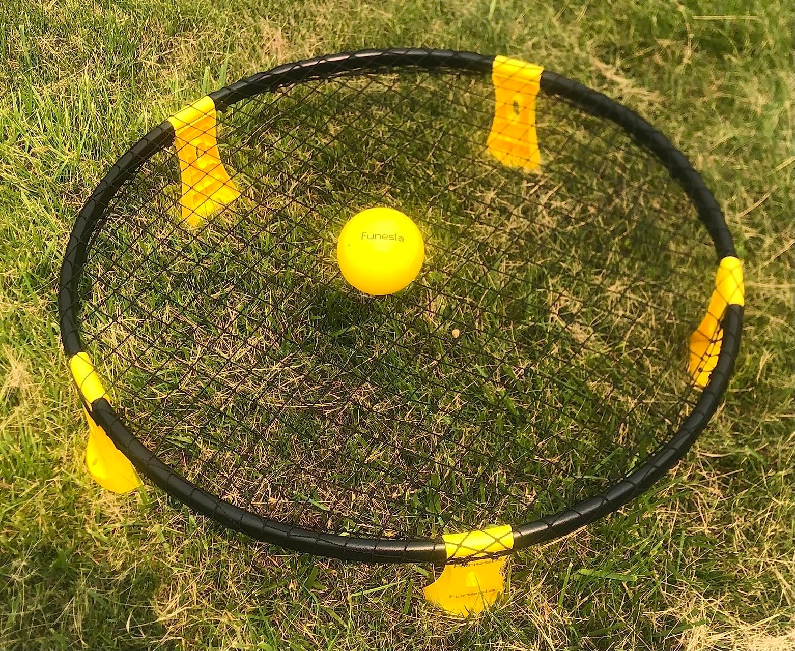 Roundnet Game Set - Outdoor Beach Volleyball Game, Quick Setup Non-Slip Ball Game with Hidden Needle Air Pump & Carry Bag for Beach Backyard Lawn, Park customer photo 2