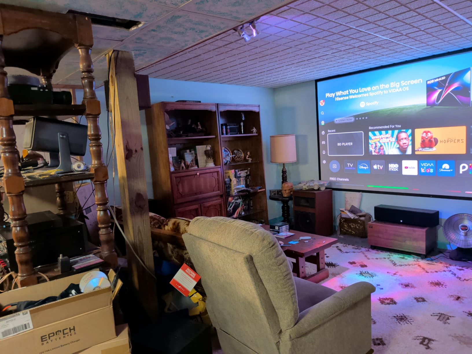 Hisense XR10 Triple Laser 4K Projector, 6000 ANSI Lumens, 6000:1 Contrast, IRIS Lens, 0.84-2.0:1 Optical Zoom, Lens Shift,65” - 300”, Dolby Vision, IMAX Enhanced, Vidaa OS, Tuned by Devialet customer photo 1