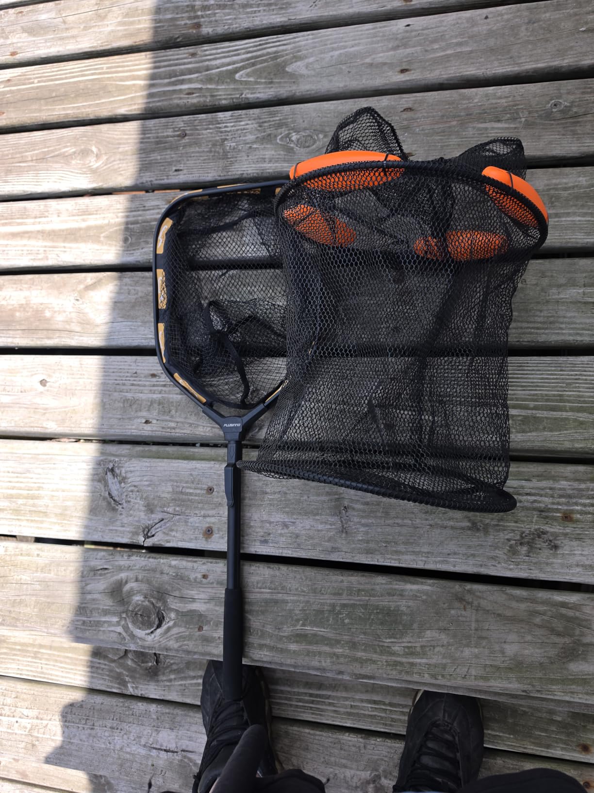 PLUSINNO Fishing Net with Floating Fish Basket, Kayak Fishing Accessories | Kayak Fishing Gear Kit with Foldable Fish Landing Net & 8.6Gal Collapsible Minnow Bucket for Bass, Catfish and Crappie customer photo 1