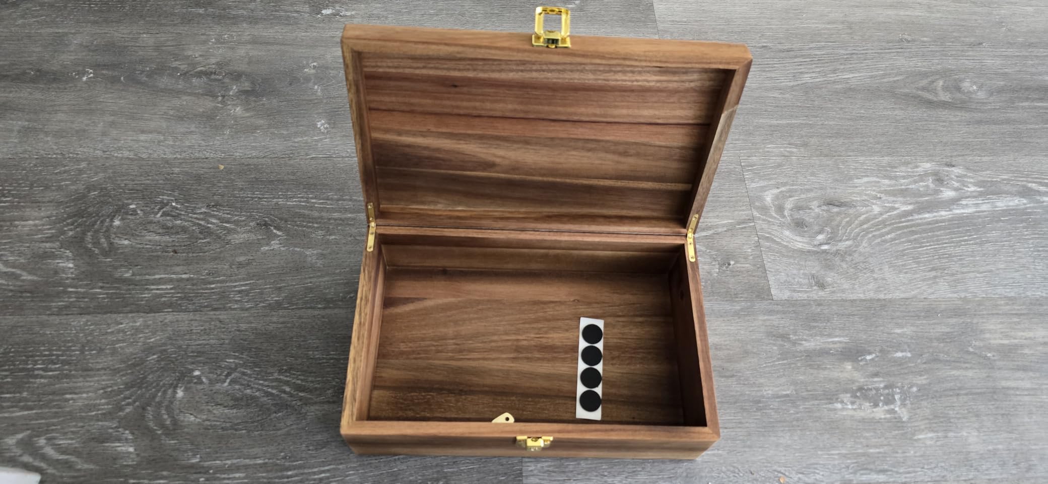 Acacia Wood Keepsake Box - Lockable Memory Box with Keys, Large Storage Box with Hinged Lid for Photos Jewelry Letters Mementos, Rustic Wooden Treasure Chest for Wedding Birthday Graduation customer photo 2