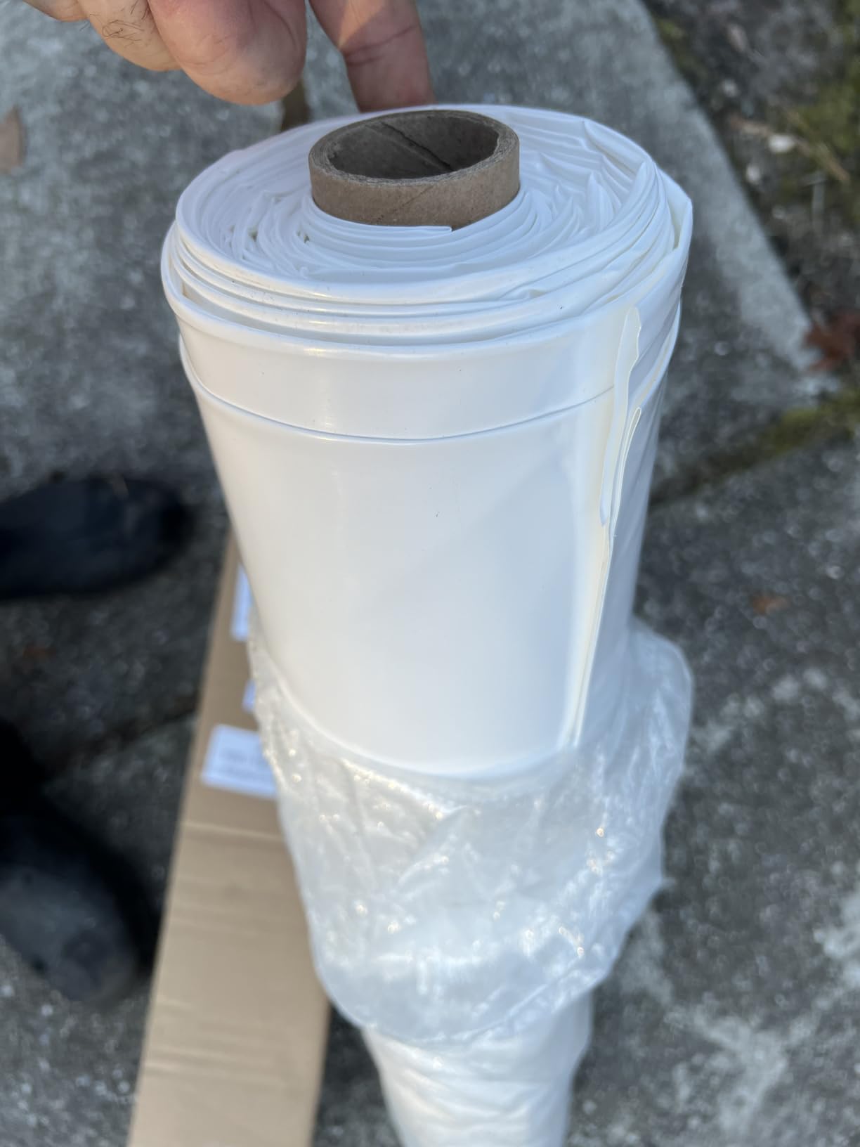 White 20 Mil Plastic Sheeting, 10x100', Crawlspace Vapor Barrier customer photo 1