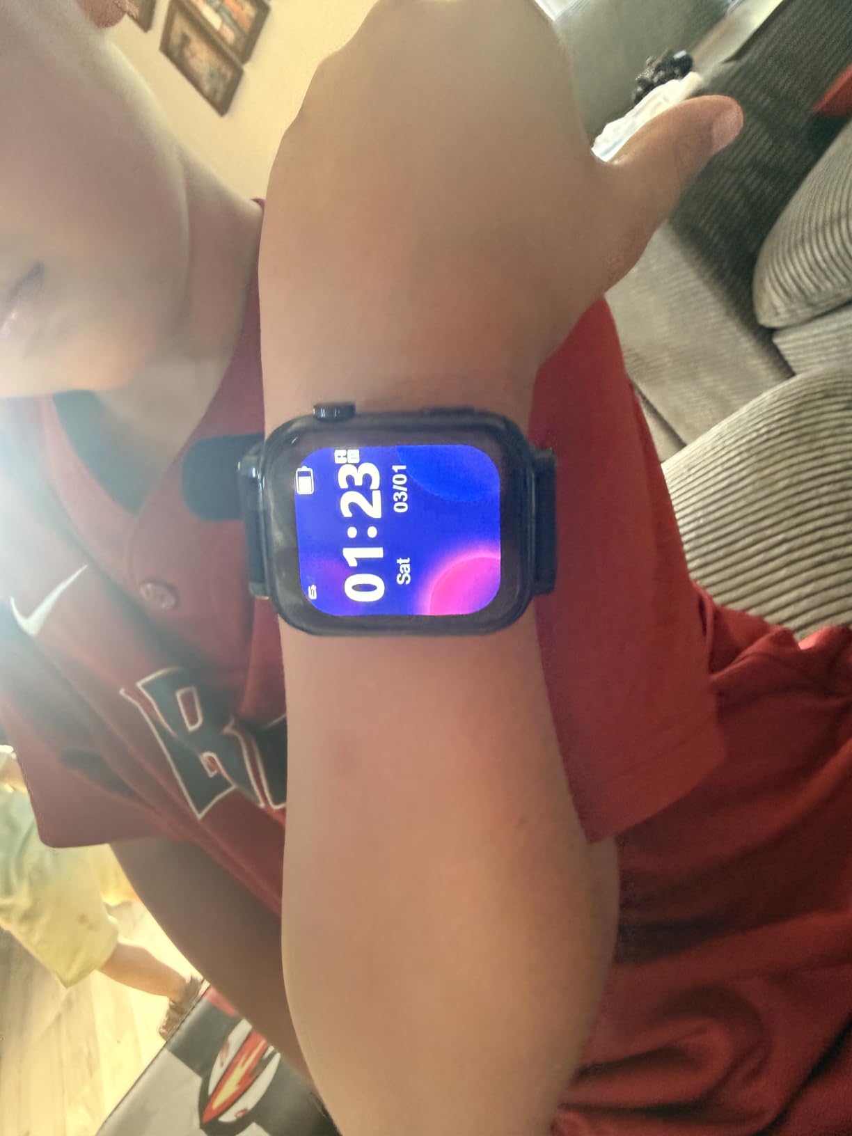 4G Kids Smart Watch for Boys Girls with GPS Tracker, SOS, Two Way Call Video Calling Voice Chat,School Mode, Alarm Clock,Safe Zones,Pedometer,Stopwatch,Games Children Smartwatch for 4-12 (4G Blue) customer photo 1