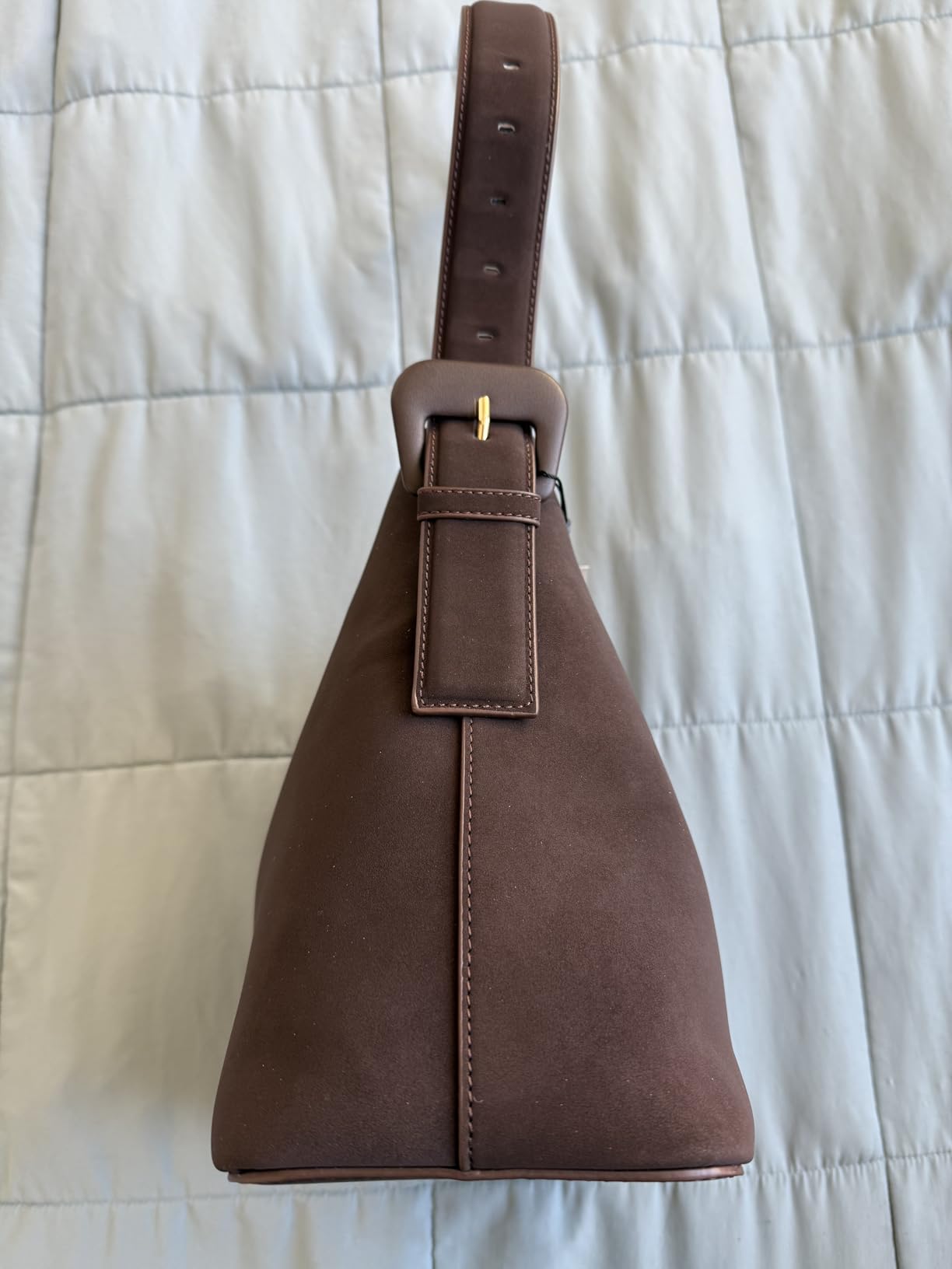 BOSTANTEN Suede Bucket Bag for Women, Hobo Purse with Adjustable Strap customer photo 1