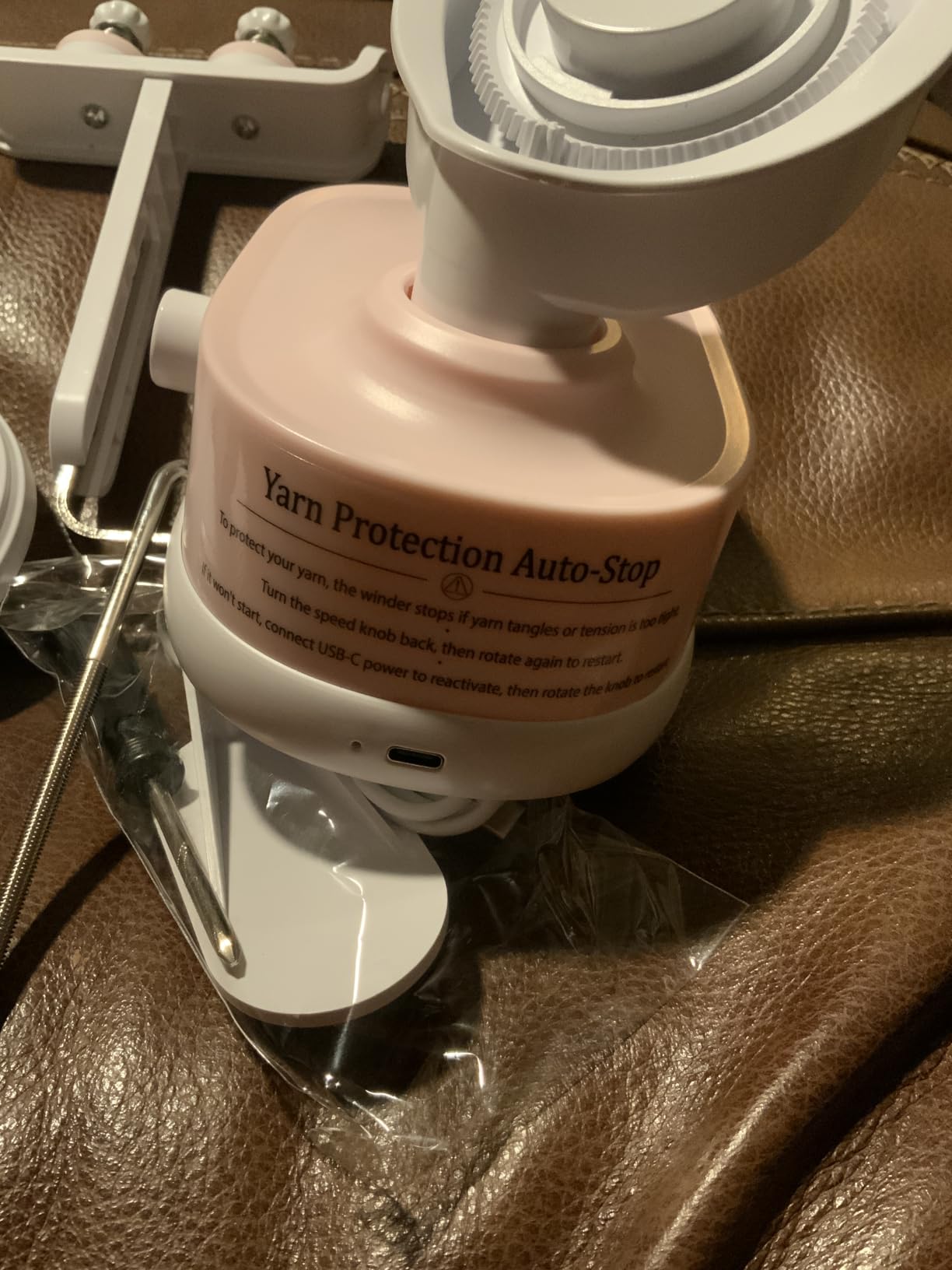 knitly Electric Yarn Winder, Large Capacity Automatic Yarn Ball Winder | Cordless Rechargeable Yarn Cake Winder, Yarn Spinner, 12 oz Yarn Roller, Stepless Speed, Low Noise for Crocheting & Knitting customer photo 2