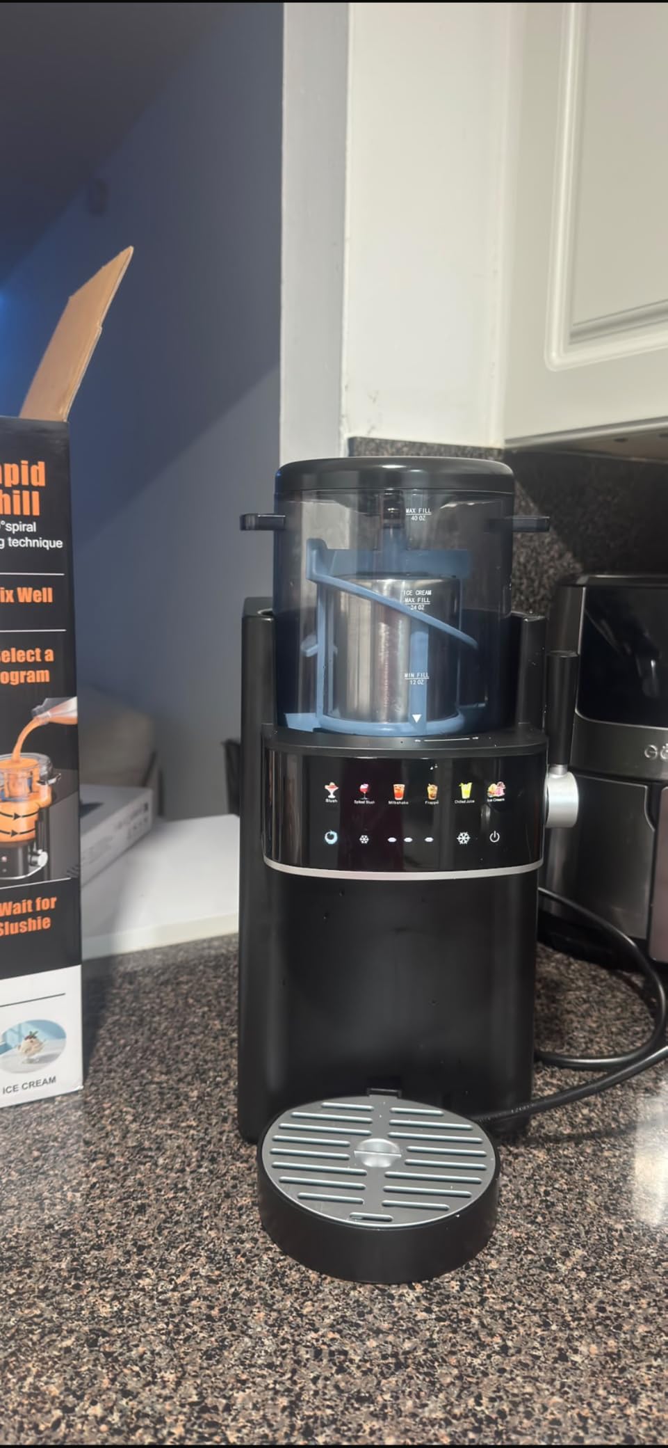 Slushie Machine for Home, Ice Cream Maker, 40OZ Capacity, Black | Slushy Margarita Frozen Drink Soft Serve Ice Cream Machine, 6 Preset, No Ice Needed, Fast Freeze, Temp Control, Easy to Clean customer photo 2