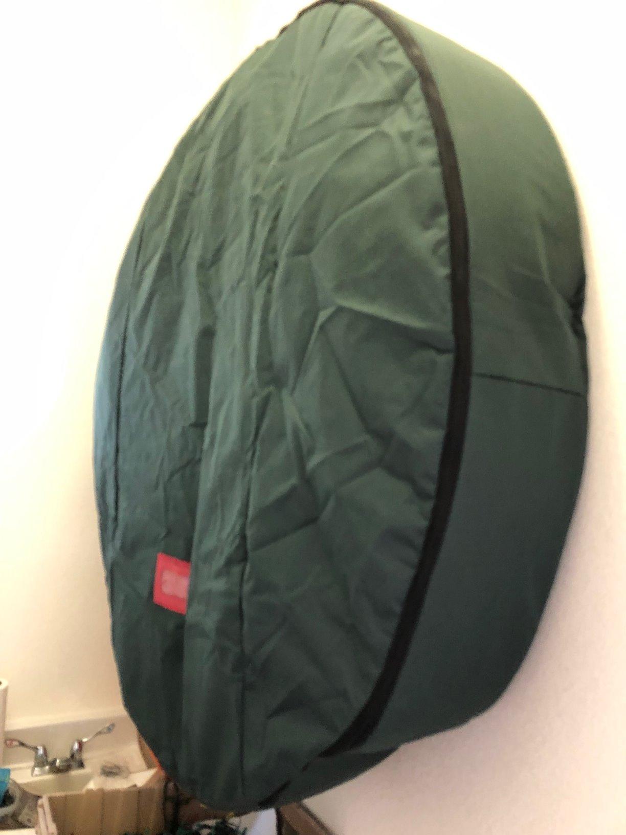 Christmas Wreath Storage Container, Wreaths Up to 30 Inch Diameter, Padded | Foam Lined Treekeeper Bags Wreath Storage Bag, Hooks Directly to Wire Frames to Prevent Sagging and Deformed Shape customer photo 1