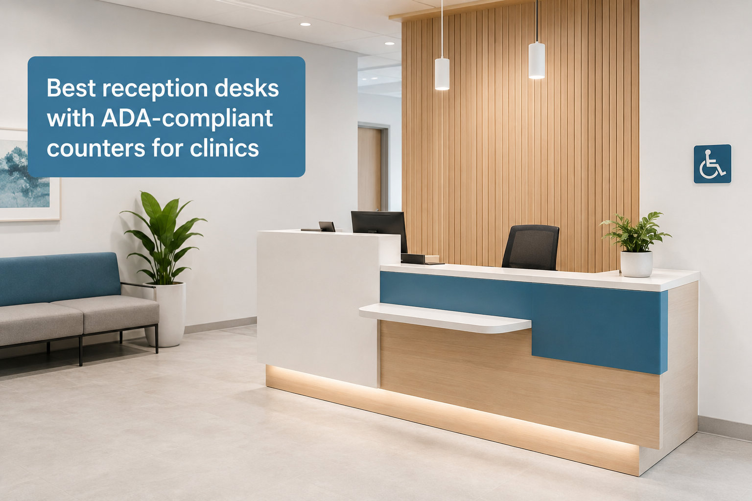 Best reception desks with ADA-compliant counters for clinics