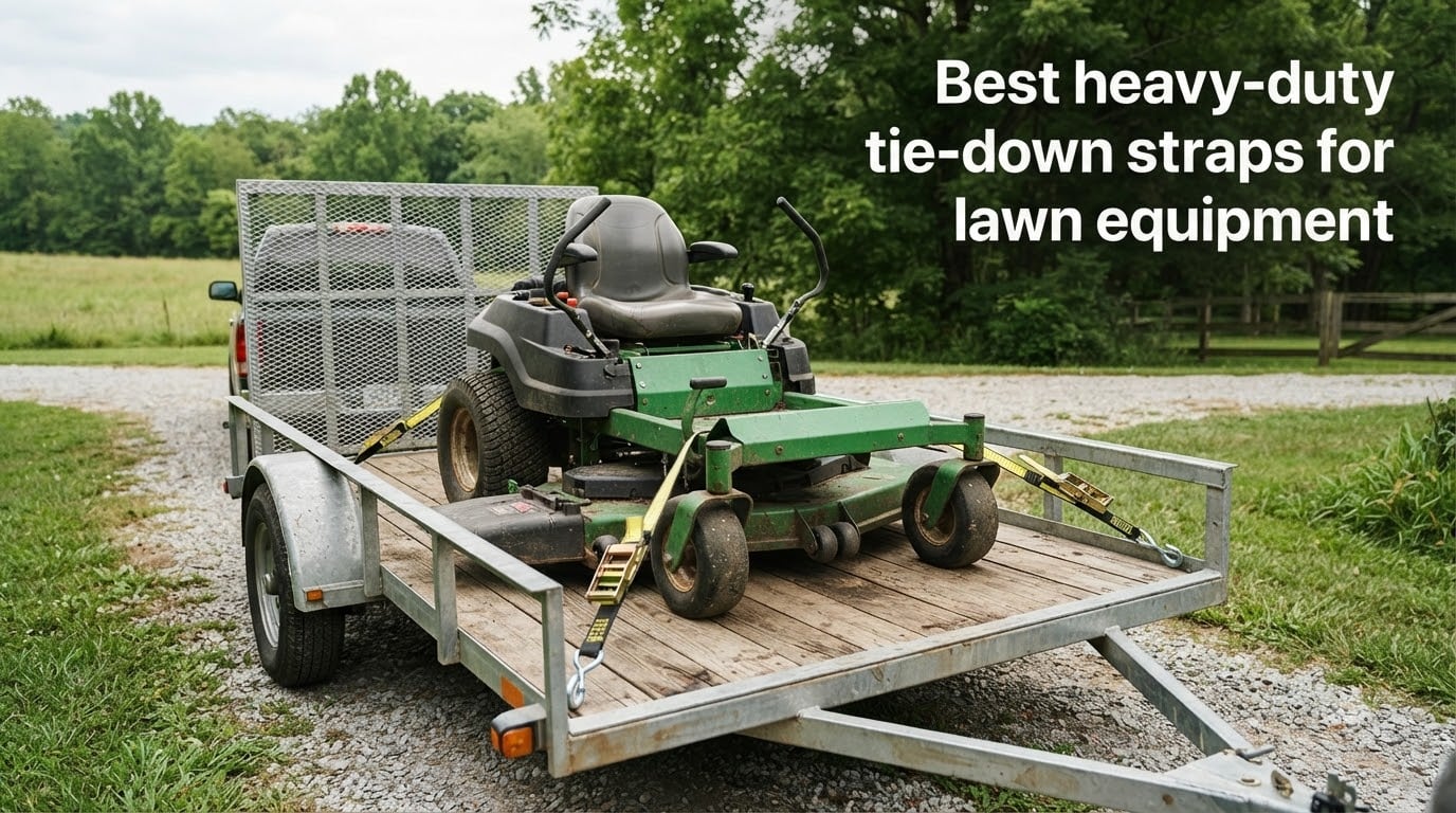 Best heavy-duty tie-down straps for lawn equipment