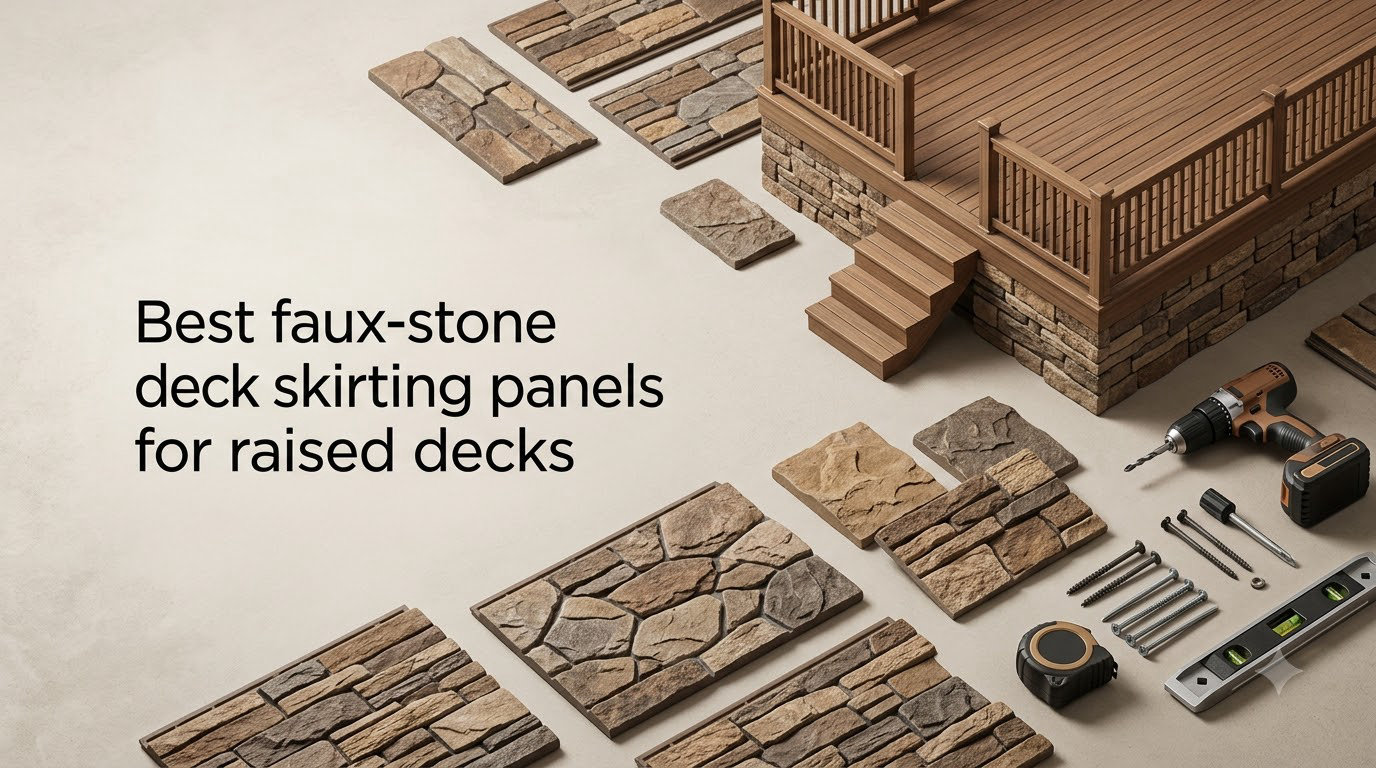 Best faux-stone deck skirting panels for raised decks