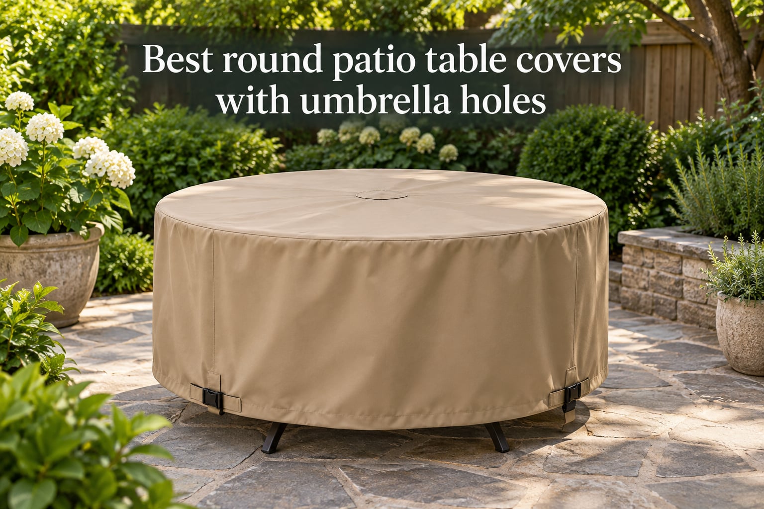 Best round patio table covers with umbrella holes