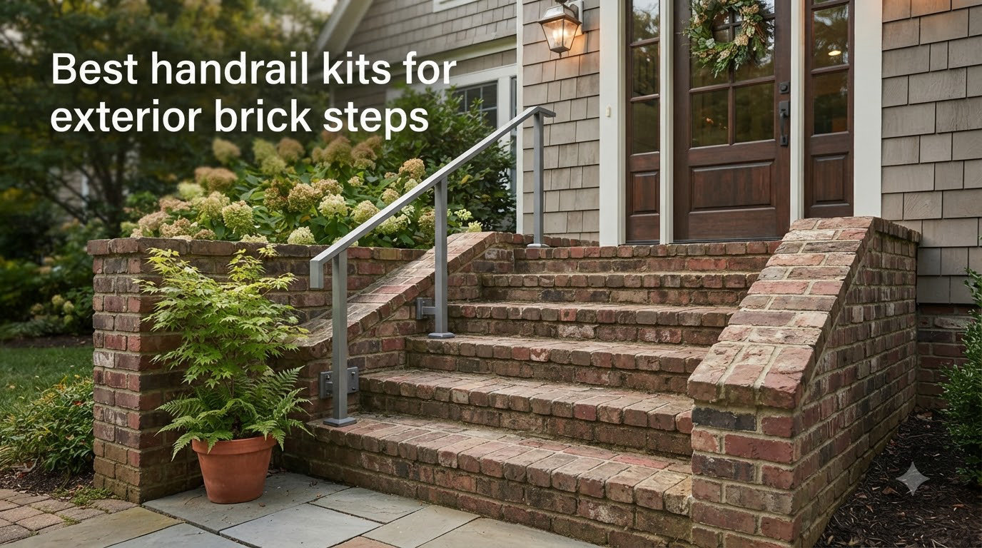 Best handrail kits for exterior brick steps
