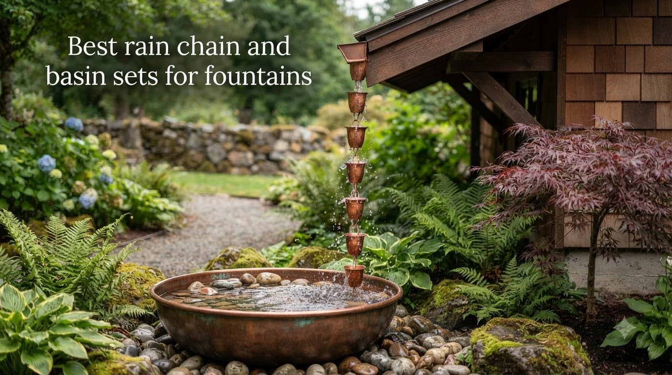Best rain chain and basin sets for fountains