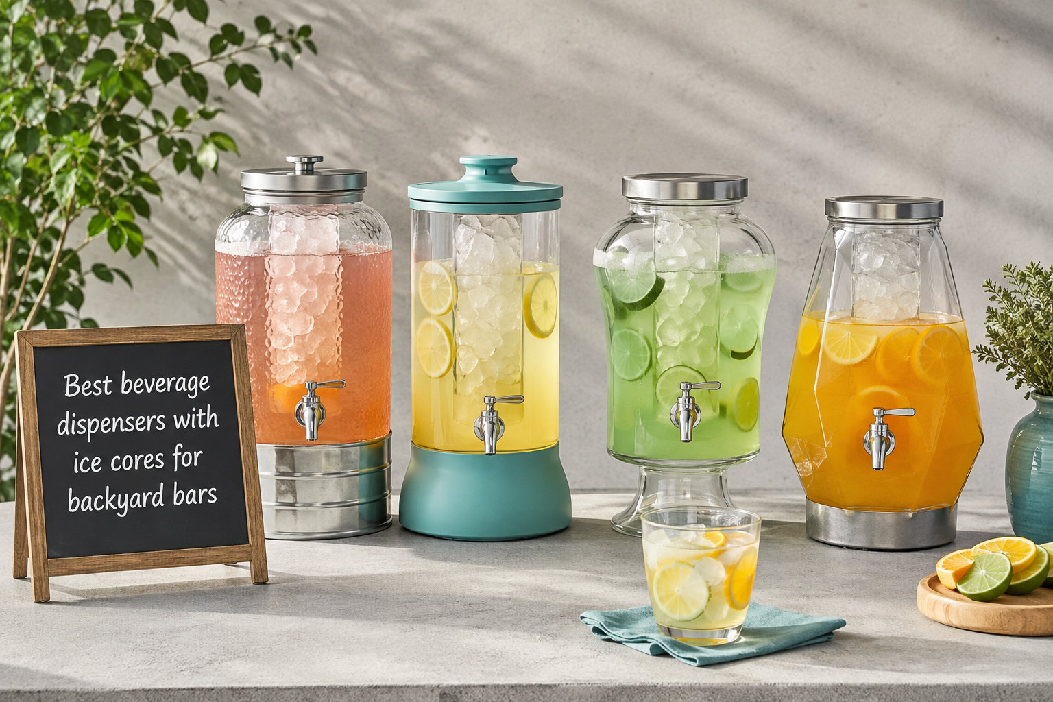 Best beverage dispensers with ice cores for backyard bars