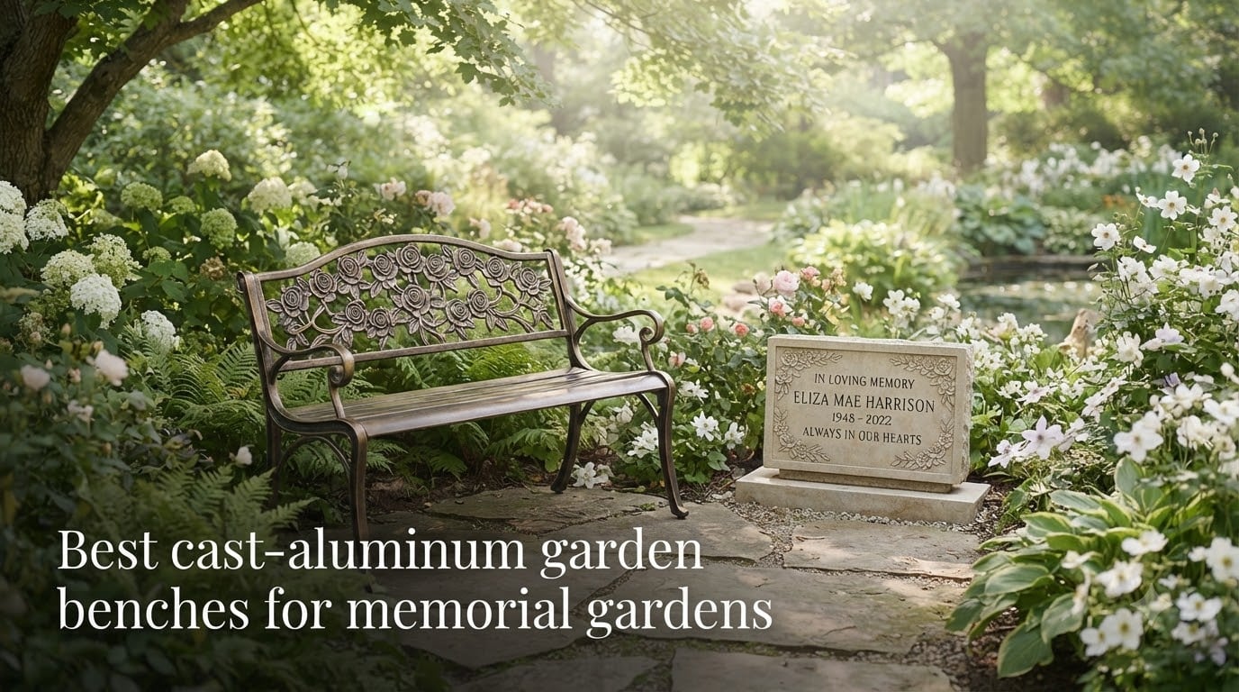 Best cast-aluminum garden benches for memorial gardens