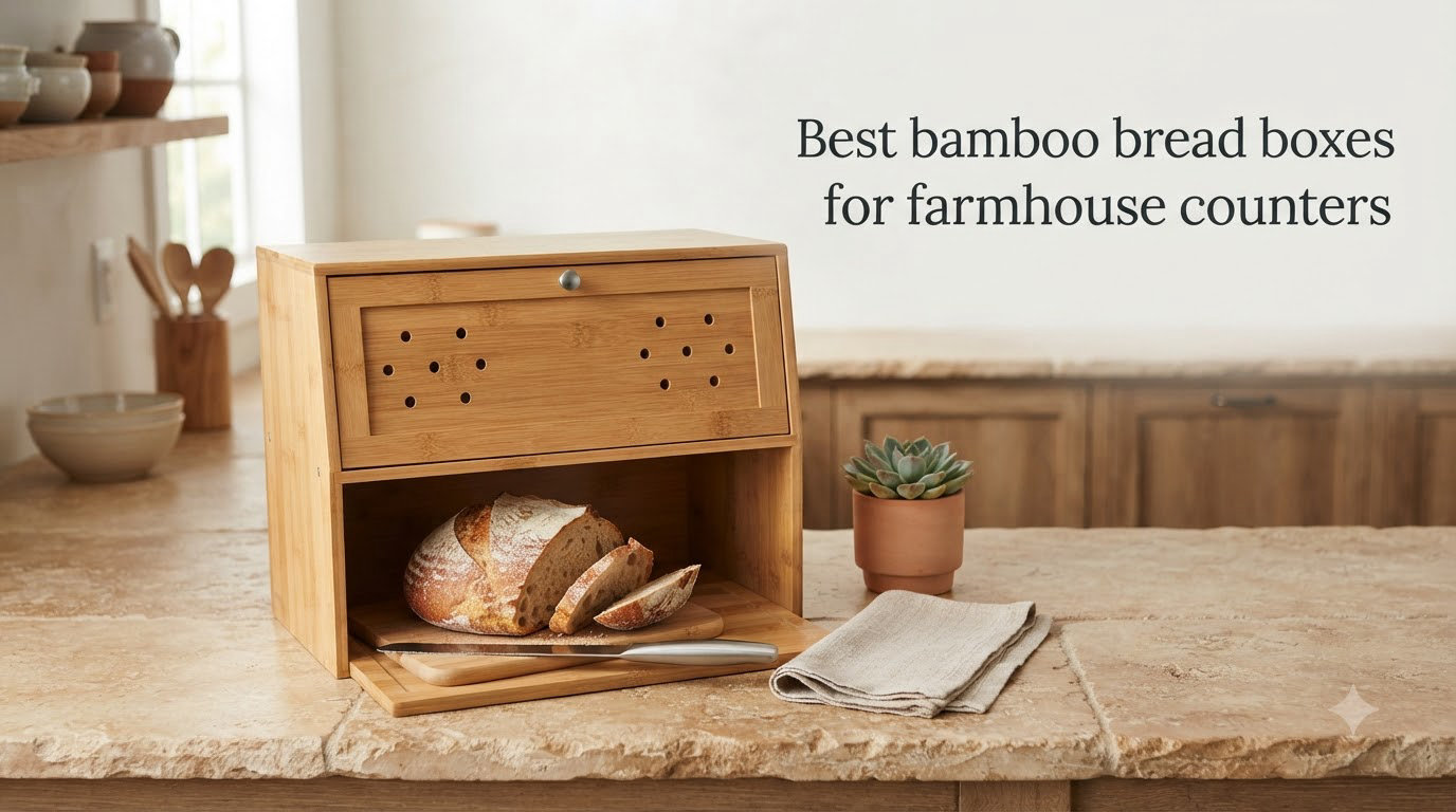 Best bamboo bread boxes for farmhouse counters