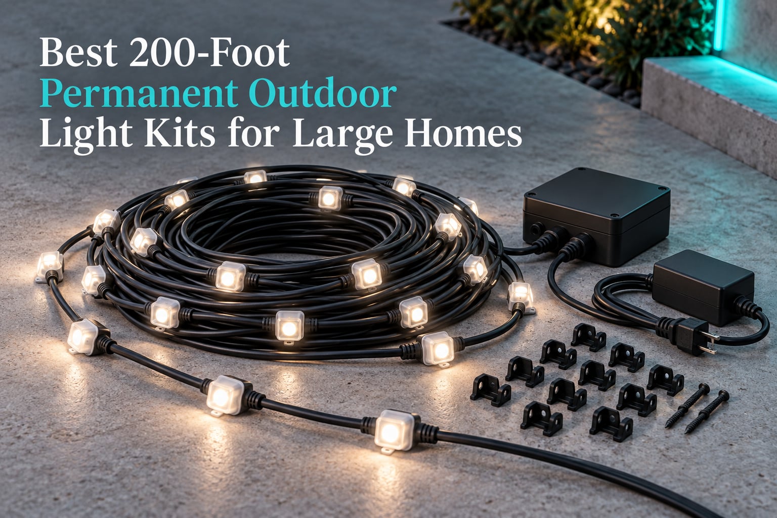 Best 200-Foot Permanent Outdoor Light Kits for Large Homes
