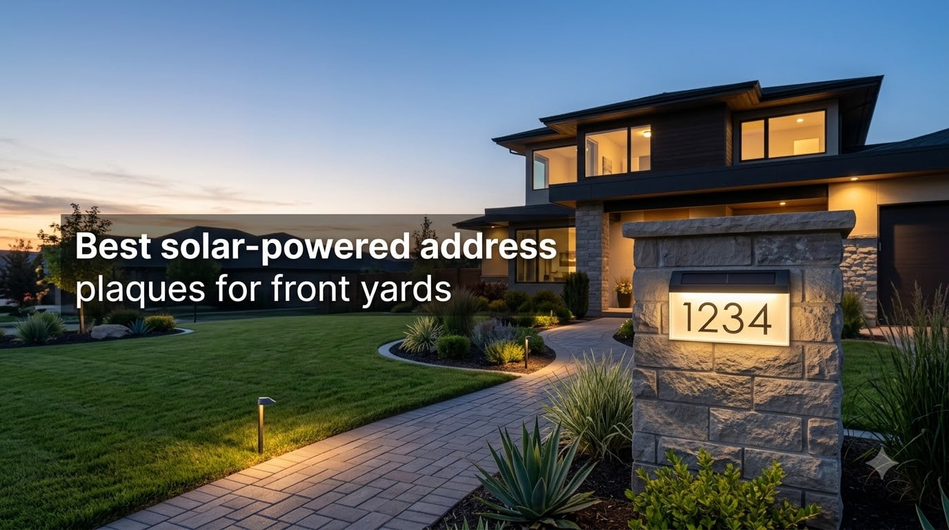 Best solar-powered address plaques for front yards