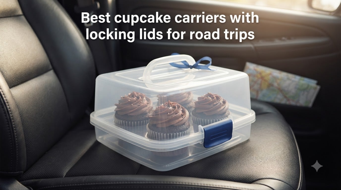 Best cupcake carriers with locking lids for road trips