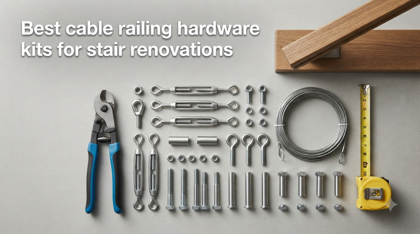 Best cable railing hardware kits for stair renovations