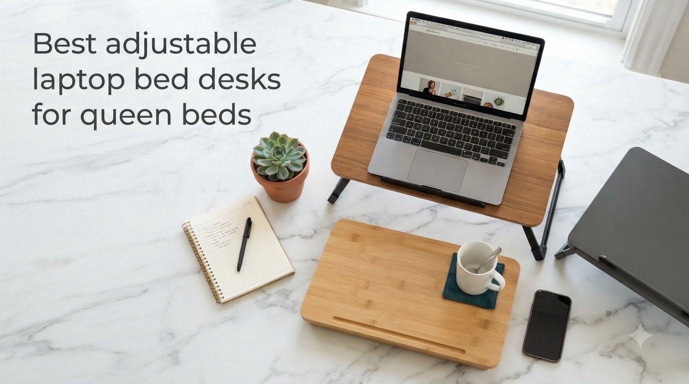 Best adjustable laptop bed desks for queen beds